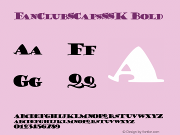 FanClubSCapsSSK Bold Macromedia Fontographer 4.1 8/12/95图片样张