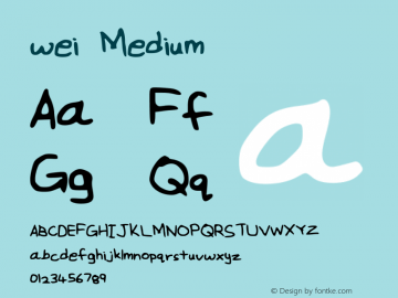 wei Version 001.000 Font Sample