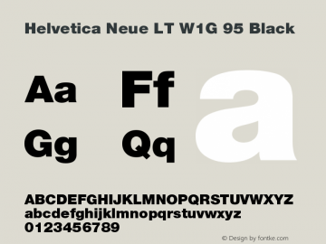 HelveticaNeueLTW1G-Blk Version 1.100;PS 001.001;hotconv 1.0.38 Font Sample