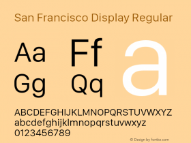 San Francisco Display Regular 10.0d46e1 Font Sample