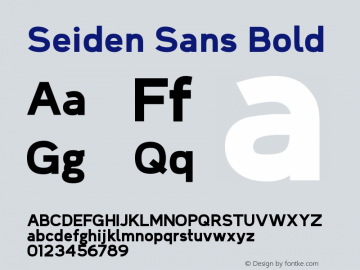 Seiden Sans Bold Version 1.0图片样张