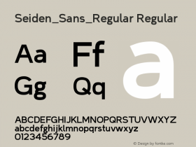 Seiden_Sans_Regular Version 1.0图片样张