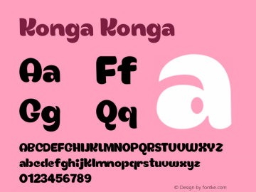 Konga 001.001 Font Sample