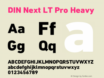 DINNextLTPro-Heavy Version 1.200;PS 001.002;hotconv 1.0.38 Font Sample