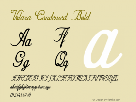 Volara-CondensedBold Version 1.000 Font Sample