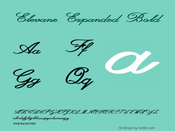 Elevane-ExpandedBold Version 1.000 Font Sample