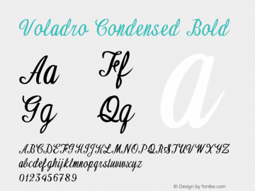 Voladro-CondensedBold Version 1.000 Font Sample