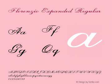 Florenzio-ExpandedRegular Version 1.000 Font Sample