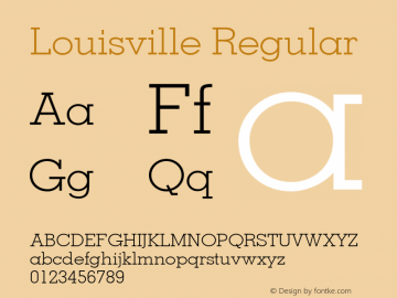 Louisville 001.000 Font Sample