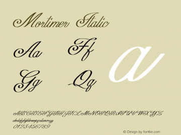 Mortimer-Italic Version 1.000图片样张