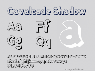 Cavalcade Shadow Version 1.000 Font Sample