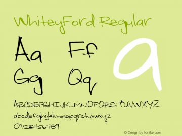 WhiteyFord Altsys Fontographer 4.0.2 6/24/99图片样张