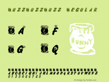 BuzzBuzzBuzz Regular Version 1.00 Font Sample