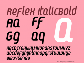 Reflex Bold Italic Version 001.000图片样张