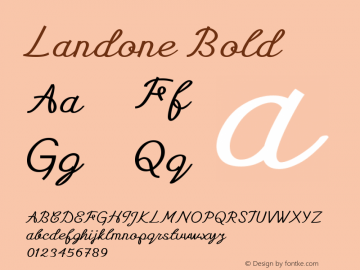 Landone-Bold Version 1.000图片样张