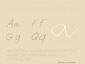 Filament Serie Three-Seven Version 1.111 Font Sample