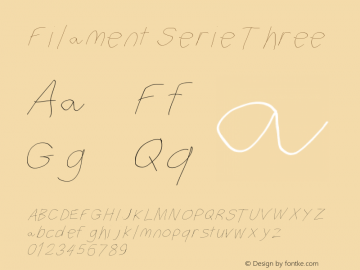 Filament Serie Three-Seven Version 1.111 Font Sample