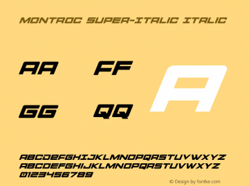 Montroc Super-Italic Version 1.0; 2015图片样张