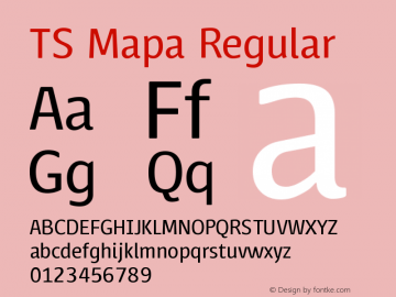 TSMapa-Regular 1.0; pdf-x uazero;图片样张