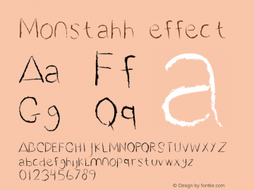 Monstahh-effect 1.000 Font Sample