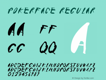 Pokerface Version 1.0 Font Sample