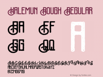 KalemunRough 1.000 Font Sample