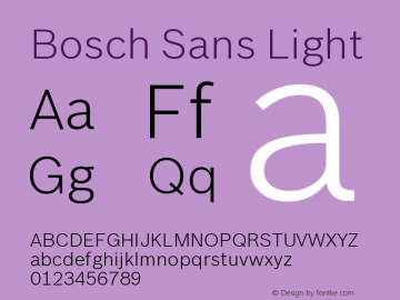 BoschSans-Light Version 001.001图片样张