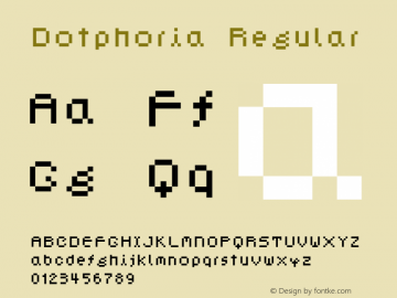 Dotphoria ORDINARY 1.0 Font Sample