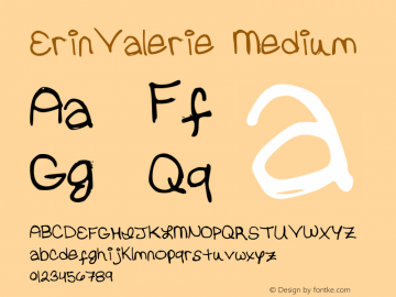 ErinValerie Version 001.000 Font Sample