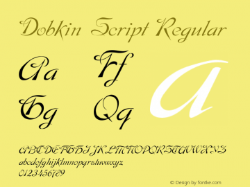 Dobkin Script Regular 001.034 Font Sample