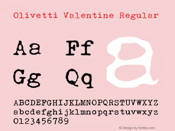 Olivetti Valentine Version 1.000 2015 initial release图片样张