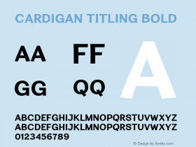 CardiganTitlingRg-Bold Version 1.003 Font Sample