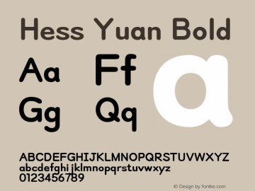 Hess Yuan Bold Version 1.60 for HESS图片样张