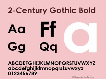 2-Century Gothic Bold Version 2.30图片样张