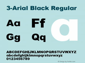 3-Arial Black Version 2.6552; 1991图片样张