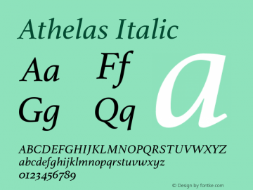 Athelas-Italic Version 1.004图片样张