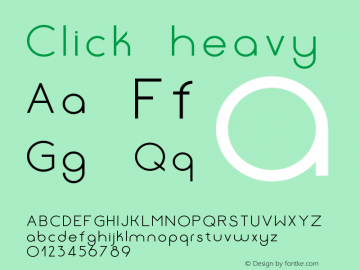 Click-heavy Version 1.000 Font Sample