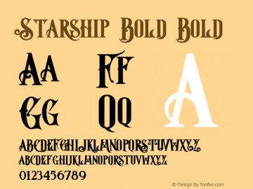 Starship Bold Version 1.000 Font Sample