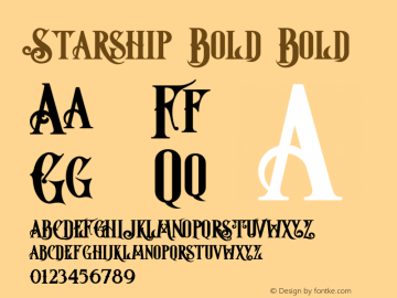 Starship Bold Version 1.000图片样张