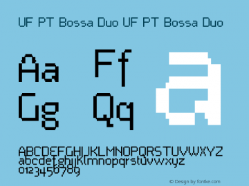 UF PT Bossa Duo Version 1.01 Font Sample