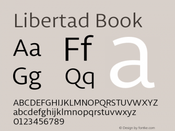 Libertad-Book Version 1.000 Font Sample