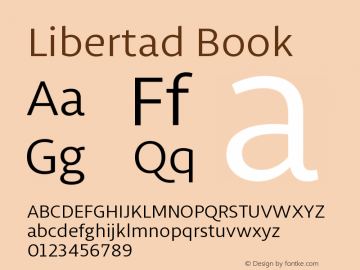 Libertad-Book Version 1.000 Font Sample