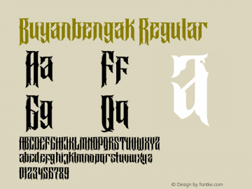 Buyanbengak Version 1.000;PS 001.001;hotconv 1.0.56 Font Sample