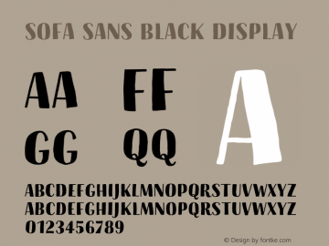 Sofa Sans Black Display Version 1.054;PS 001.054;hotconv 1.0.88;makeotf.lib2.5.64775图片样张