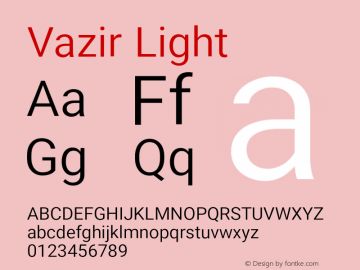 Vazir Light Version 10.0.0-beta Font Sample