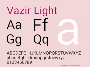 Vazir Light Version 10.0.0-beta Font Sample