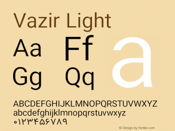 Vazir Light Version 10.0.0-beta Font Sample