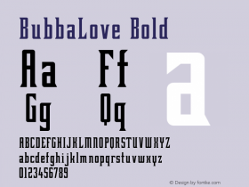 BubbaLove Bold 001.000 Font Sample