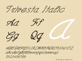 Trivesta-Italic Version 1.000 Font Sample