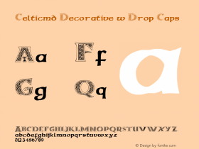 Celticmd Decorative w Drop Caps 001.003 Font Sample